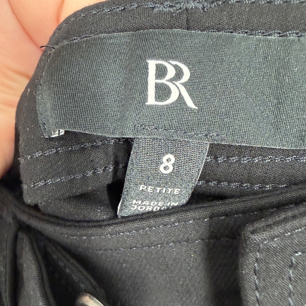 Banana Republic Slim Fit Drapy Twill Utility Cargo Pant Black Belted Petite 8 BR - Picture 7 of 9